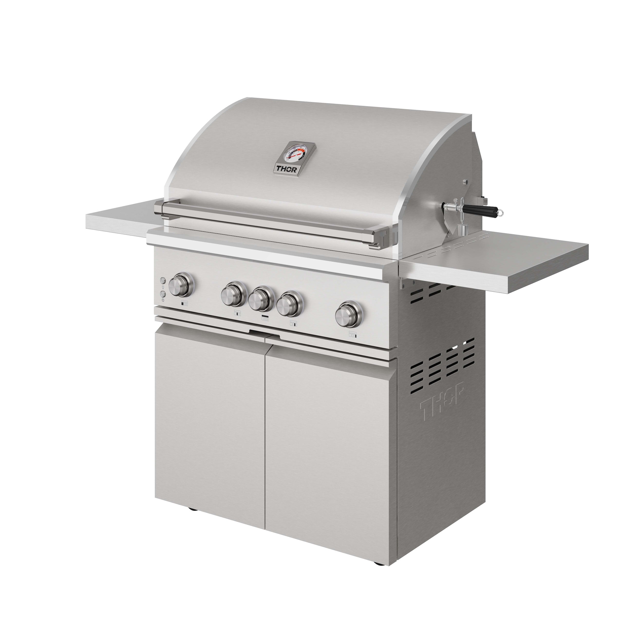 36 inch 4 burners Built in Gas Grill on cart with Sear/Rear Infrared Burner & Rotisserie Natural Gas