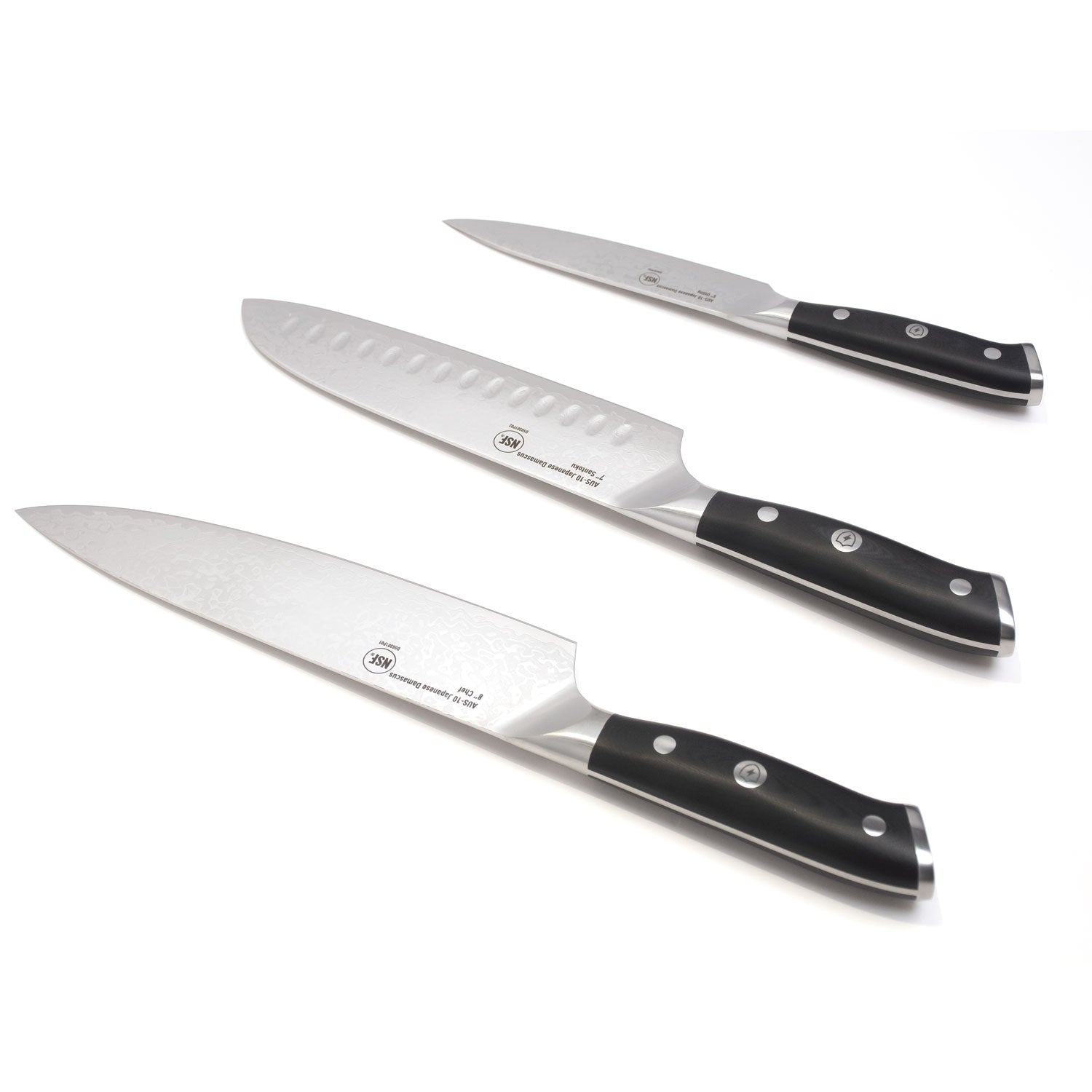 3-Piece Damascus Knife Set – Model DS0301P | THOR Kitchen
