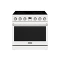 36 Inch Electric Range in White - Contemporary Professional