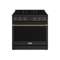 36 Inch Liquid Propane Range in Black and Bronze- Contemporary Professional