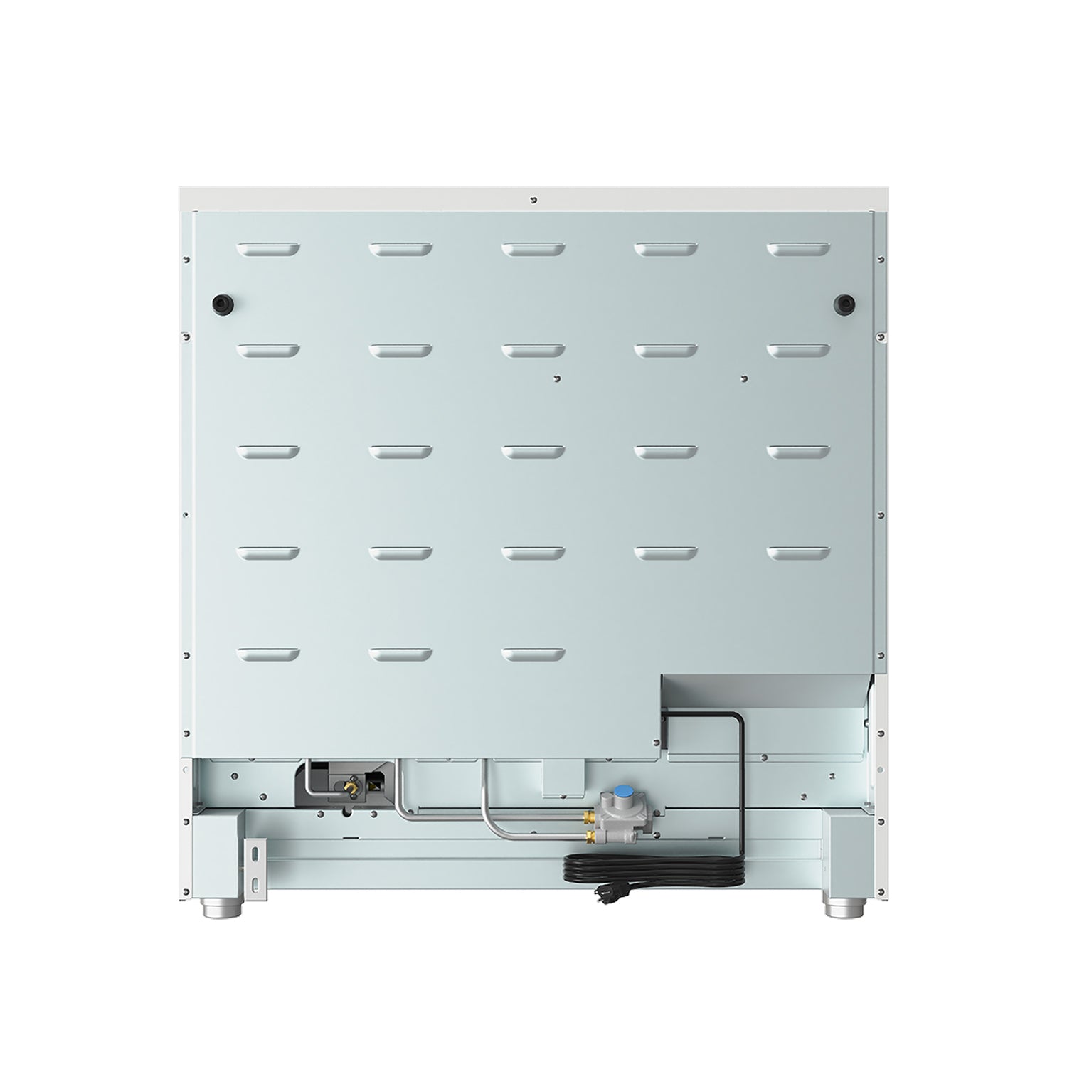 36 Inch Gas Range in White and Bronze- Contemporary Professional
