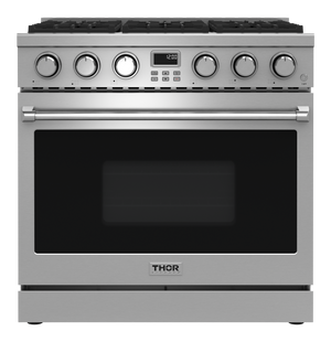 36 Inch Contemporary Professional Gas Range in Stainless Steel - Thor Kitchen