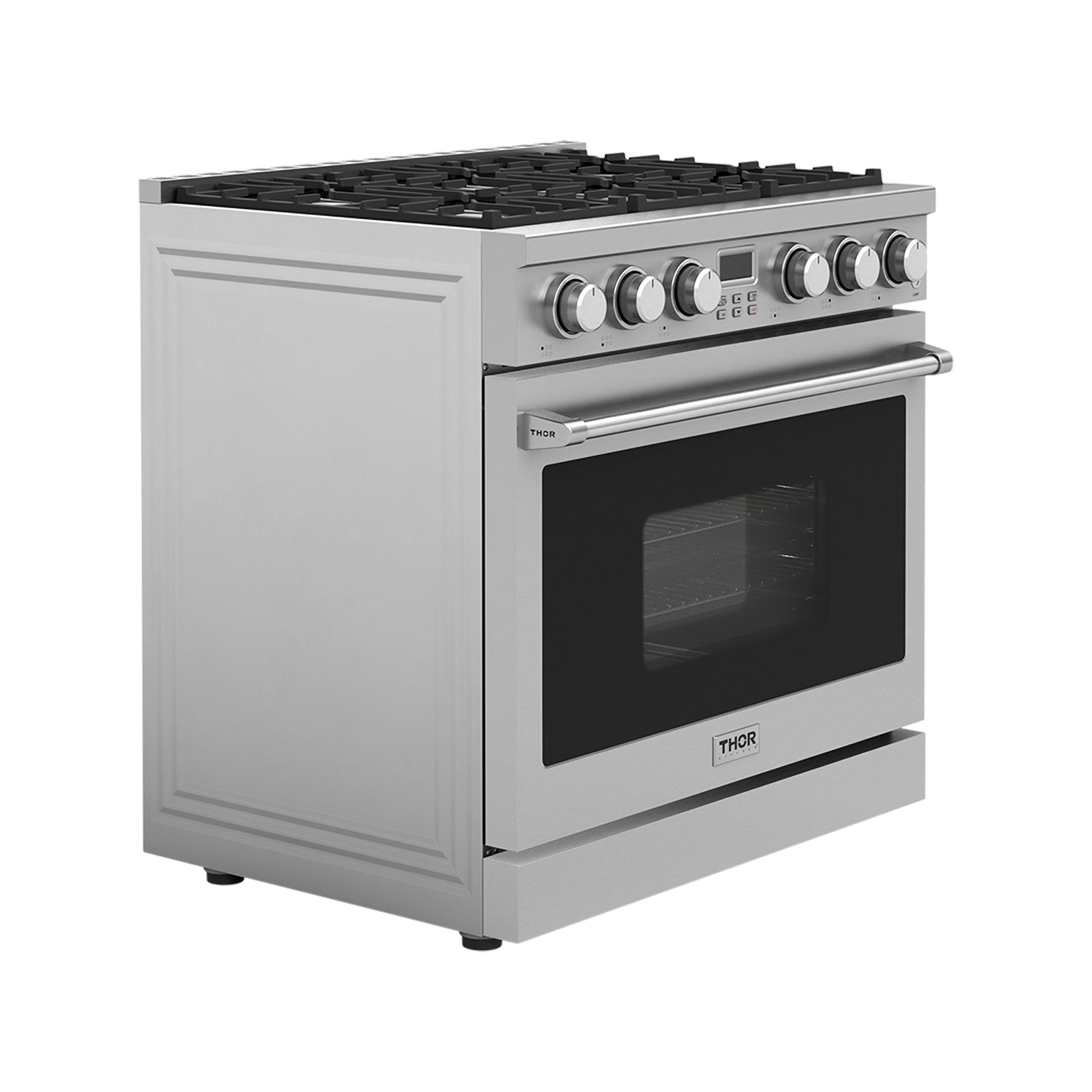 36 Inch Contemporary Professional Gas Range in Stainless Steel - Thor Kitchen