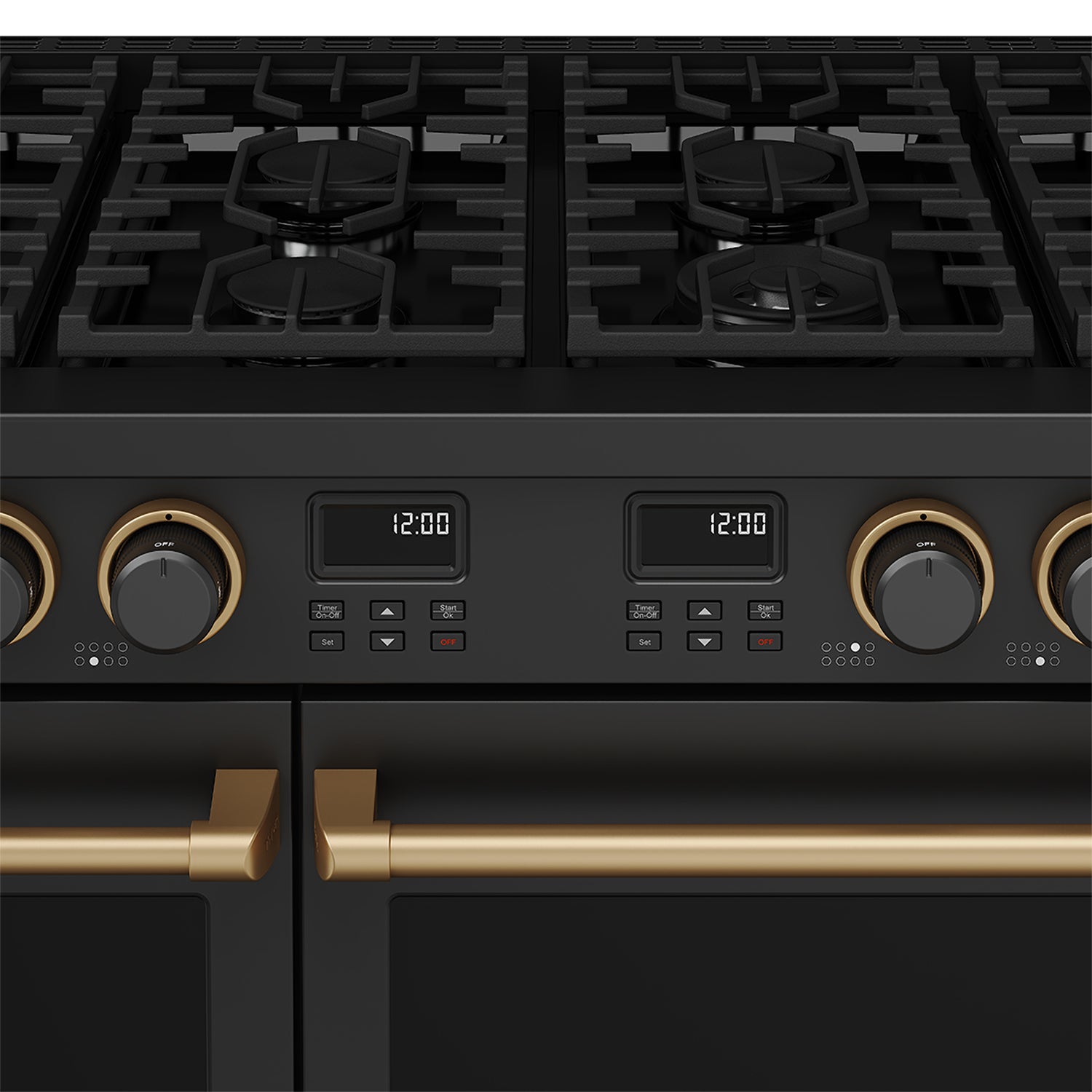 48 Inch Contemporary Professional Liquid Propane Range in Black/Bronze