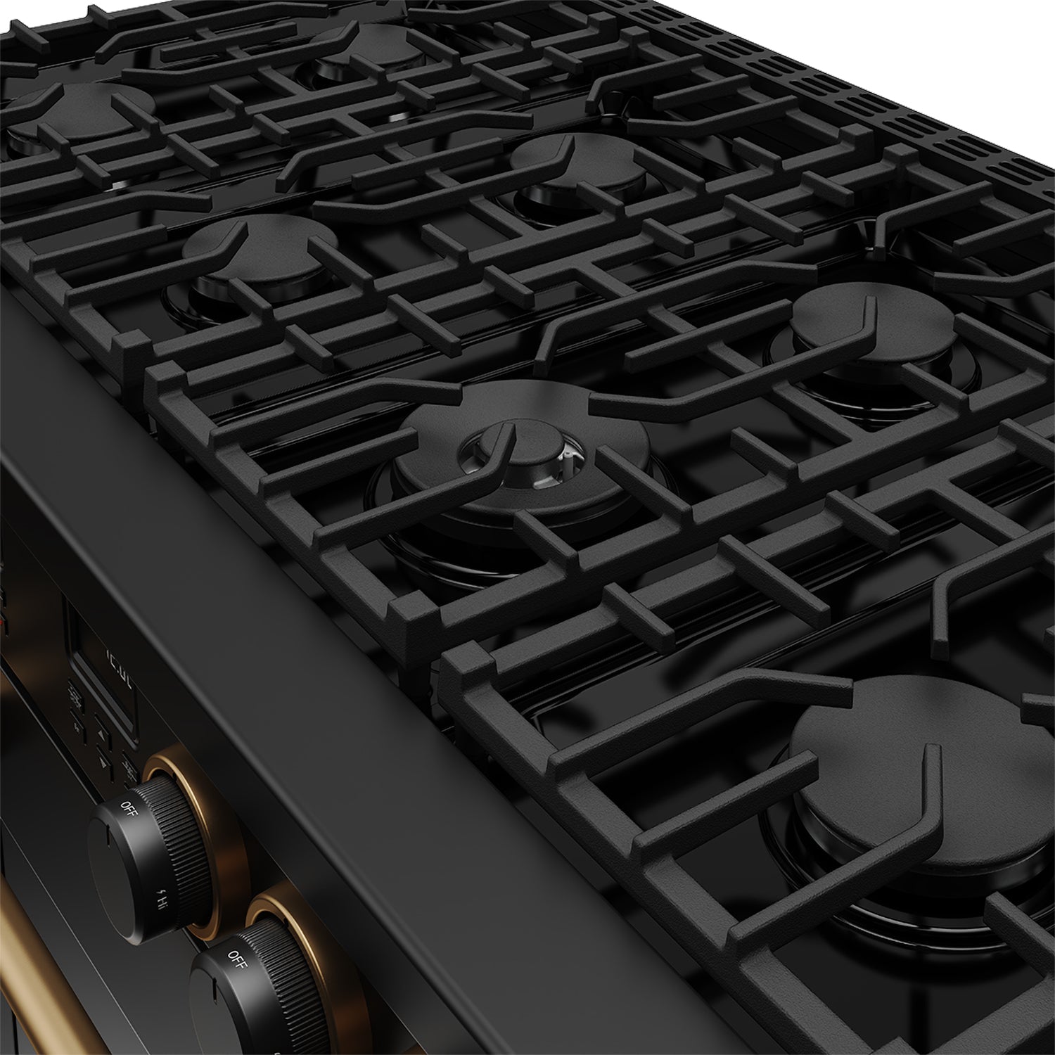 48 Inch Contemporary Professional Liquid Propane Range in Black/Bronze