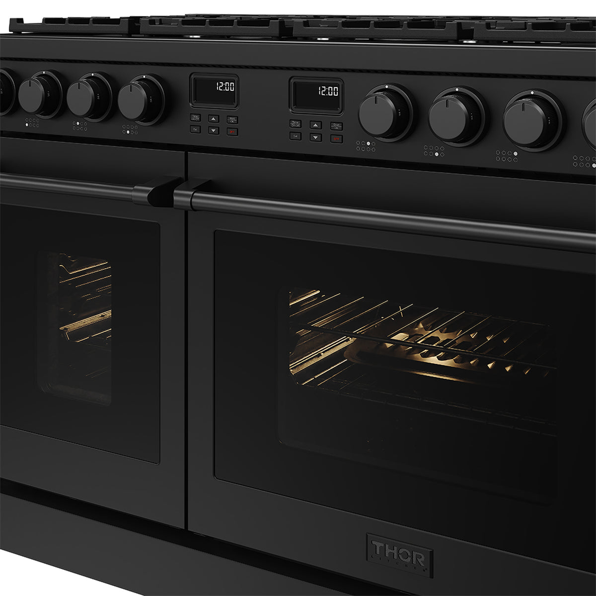 48 Inch Contemporary Professional Liquid Propane Range in Black