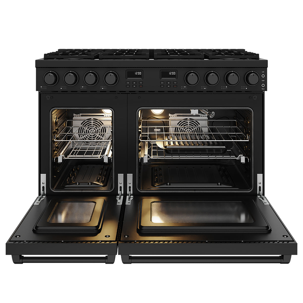 48 Inch Contemporary Professional Liquid Propane Range in Black