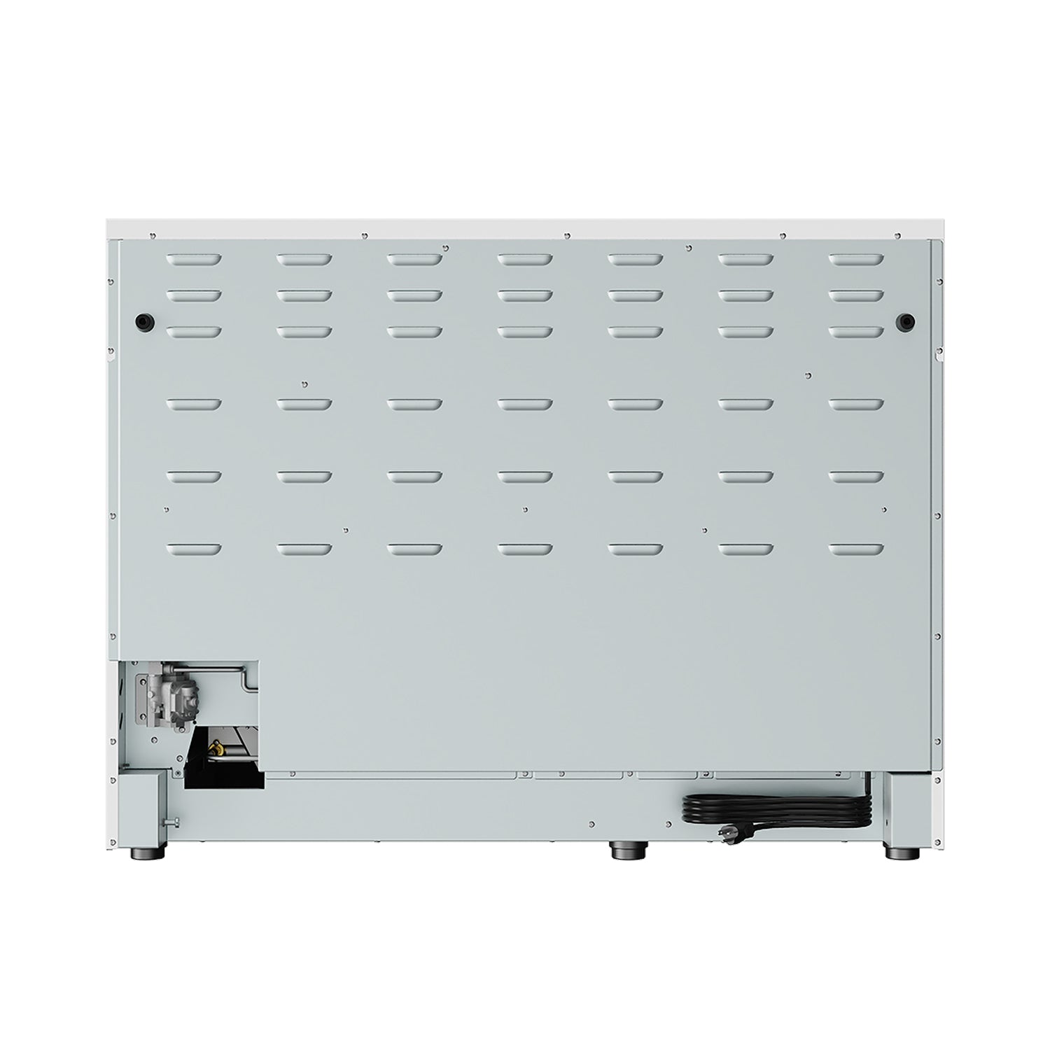 48 Inch Contemporary Professional Gas Range in White/Bronze