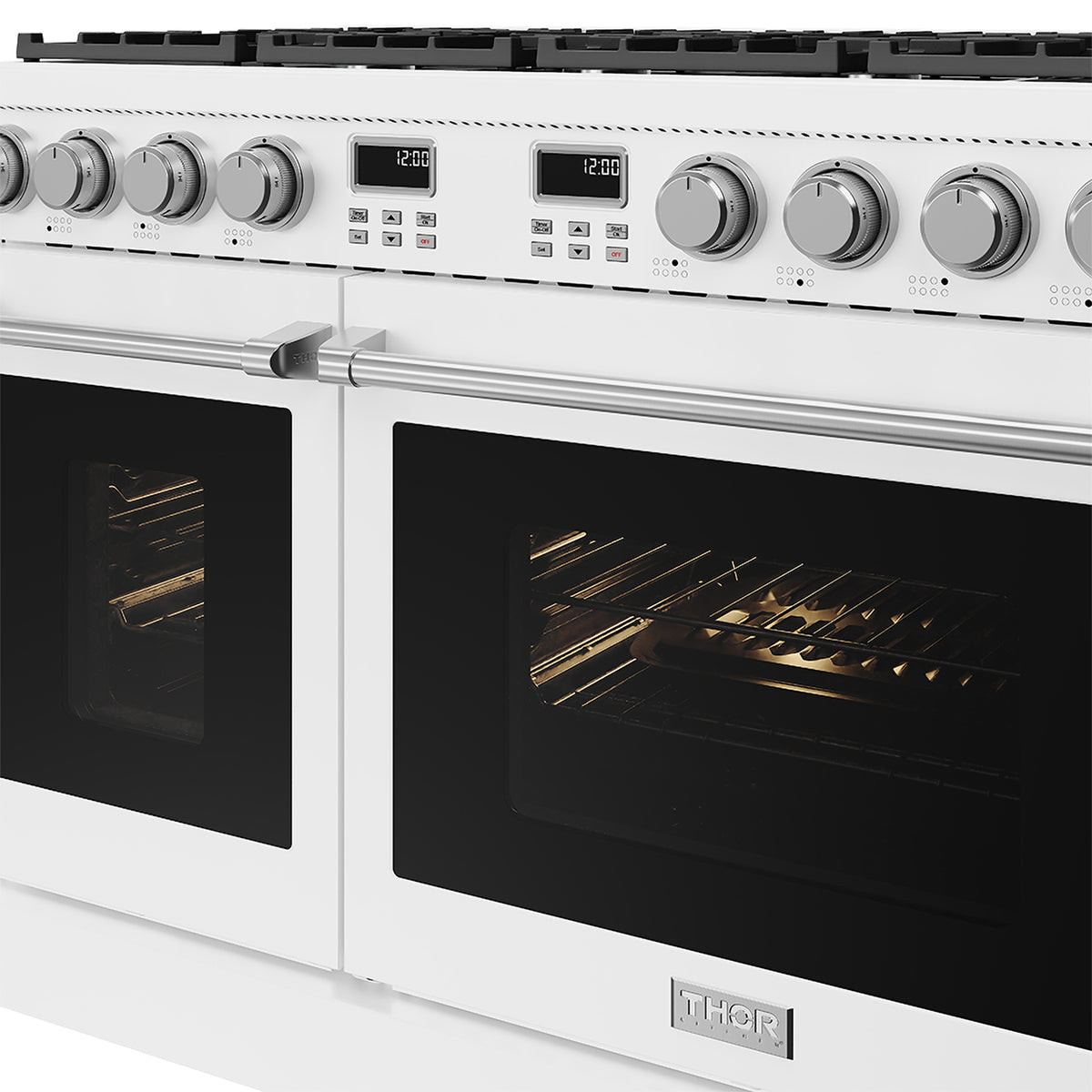 48 Inch Contemporary Professional Gas Range in White