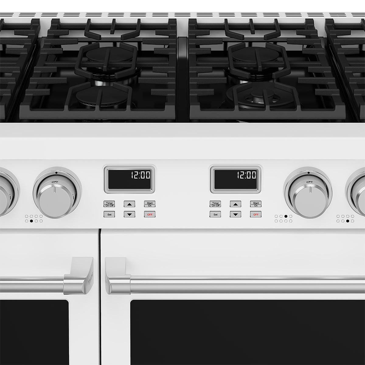 48 Inch Contemporary Professional Gas Range in White