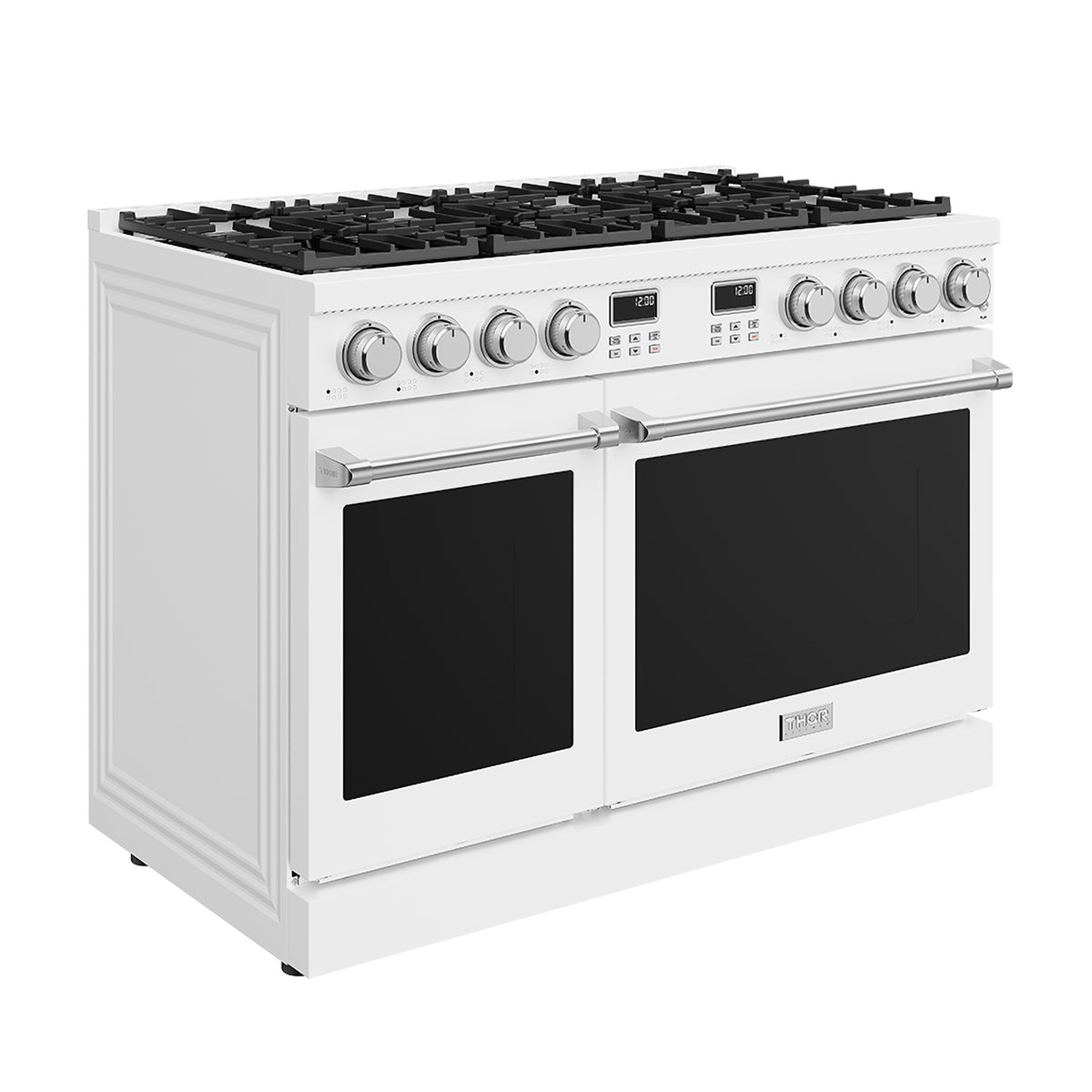48 Inch Contemporary Professional Gas Range in White