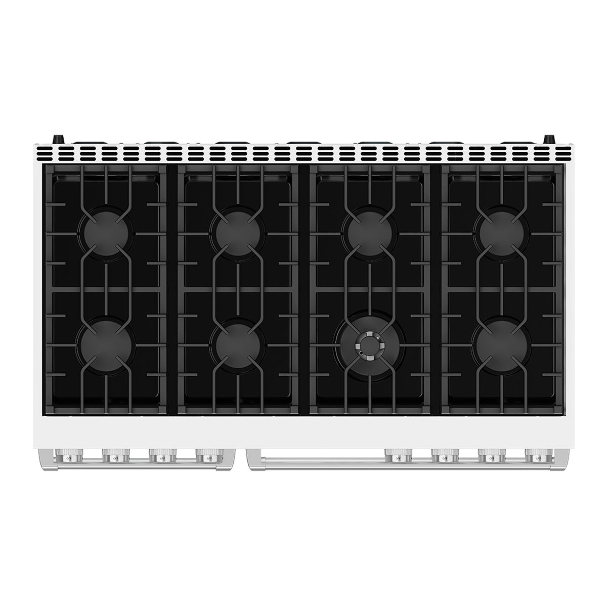 48 Inch Contemporary Professional Gas Range in White