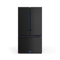 36 Inch 20.3 cu ft French Door Counter Depth Refrigerator with Ice Maker in Black/Navy Blue | Gordon Ramsay Series