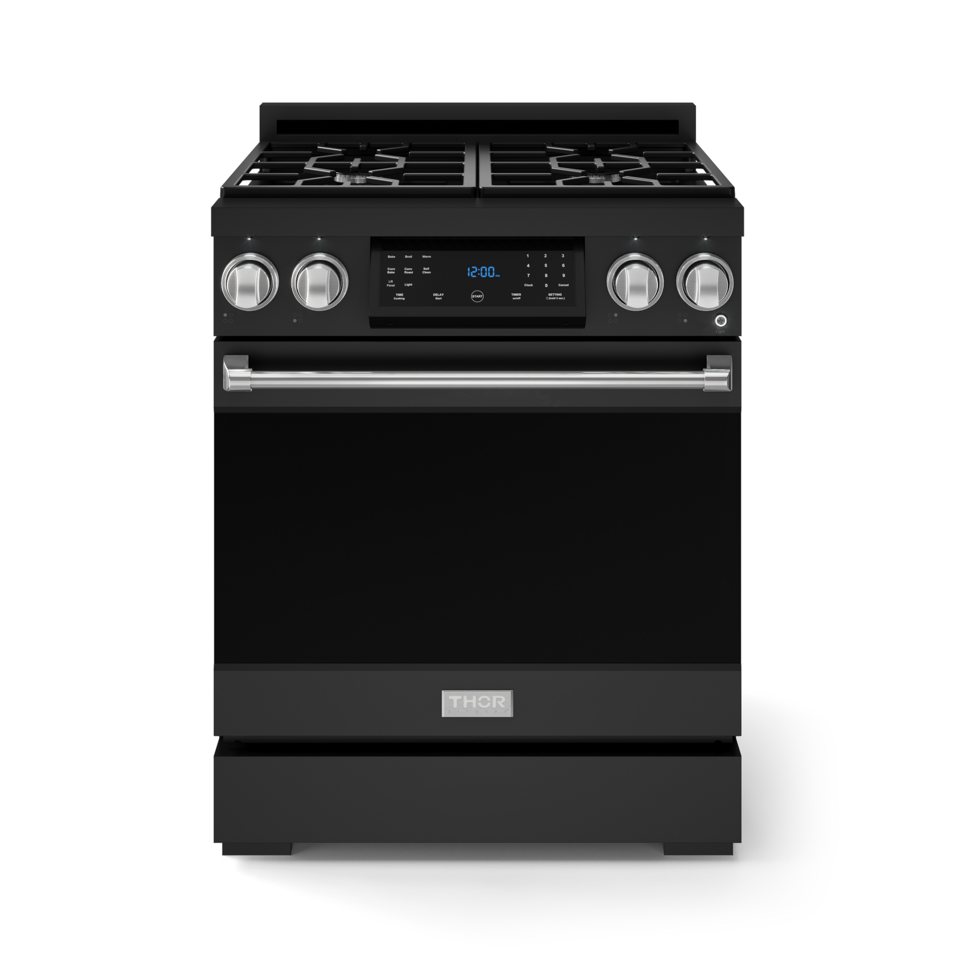 30-Inch Black/Stainless Steel Pro-Style Gas Range | Gordon Ramsay