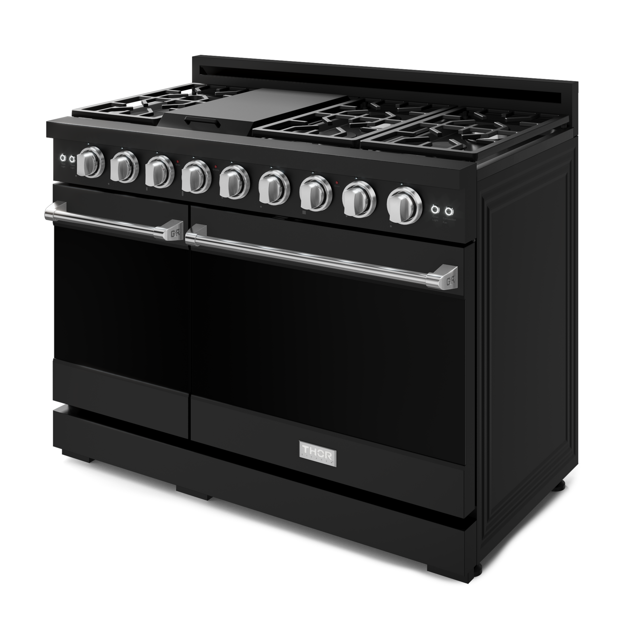 48 Inch Professional LP Range with Pro-Style Knobs in Black/Stainless Steel | Gordon Ramsay Series - RSG48EBLP-SS