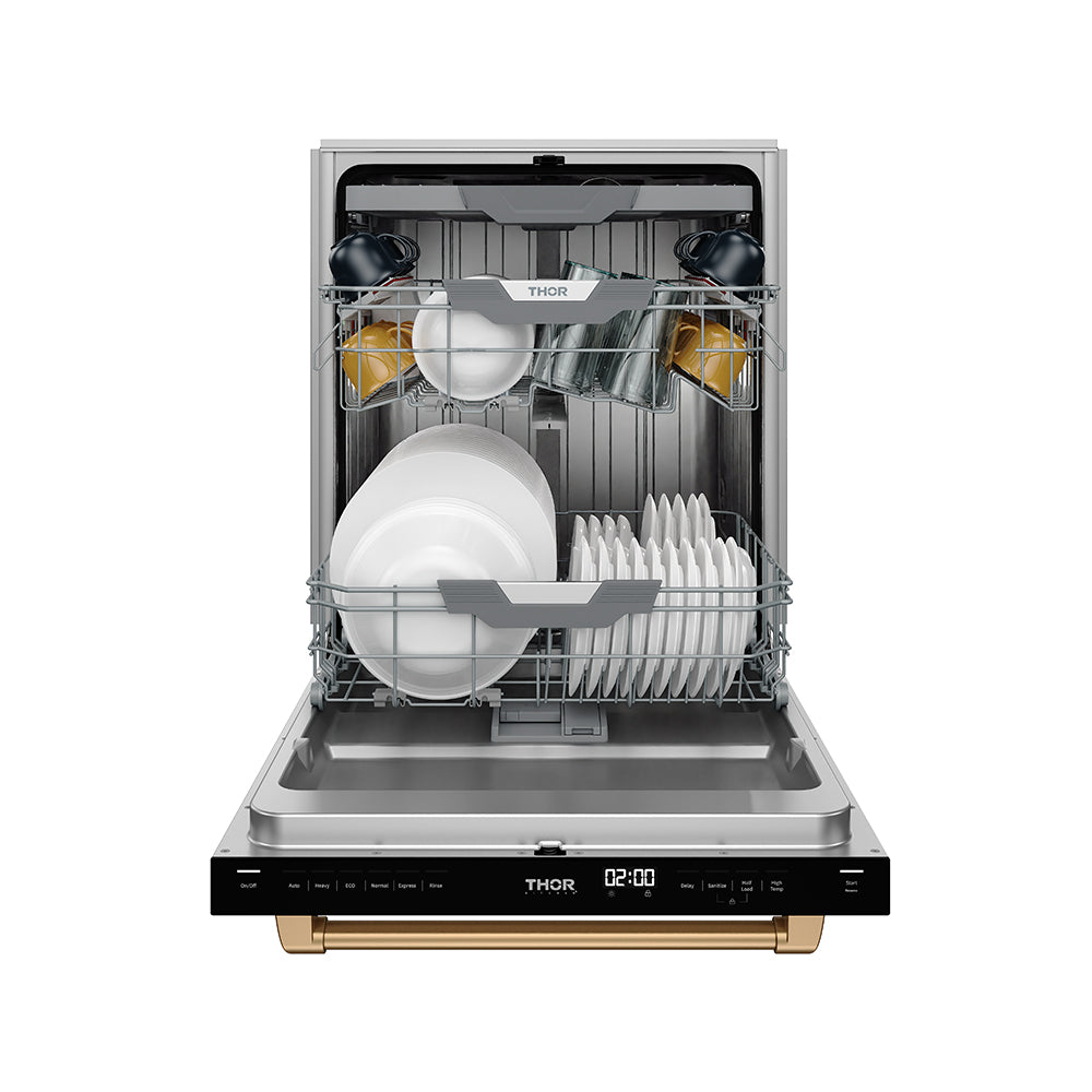 24 Inch Dishwasher in White and Bronze | Gordon Ramsay Series