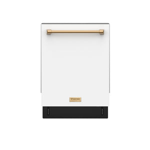 24 Inch Dishwasher in White and Bronze | Gordon Ramsay Series