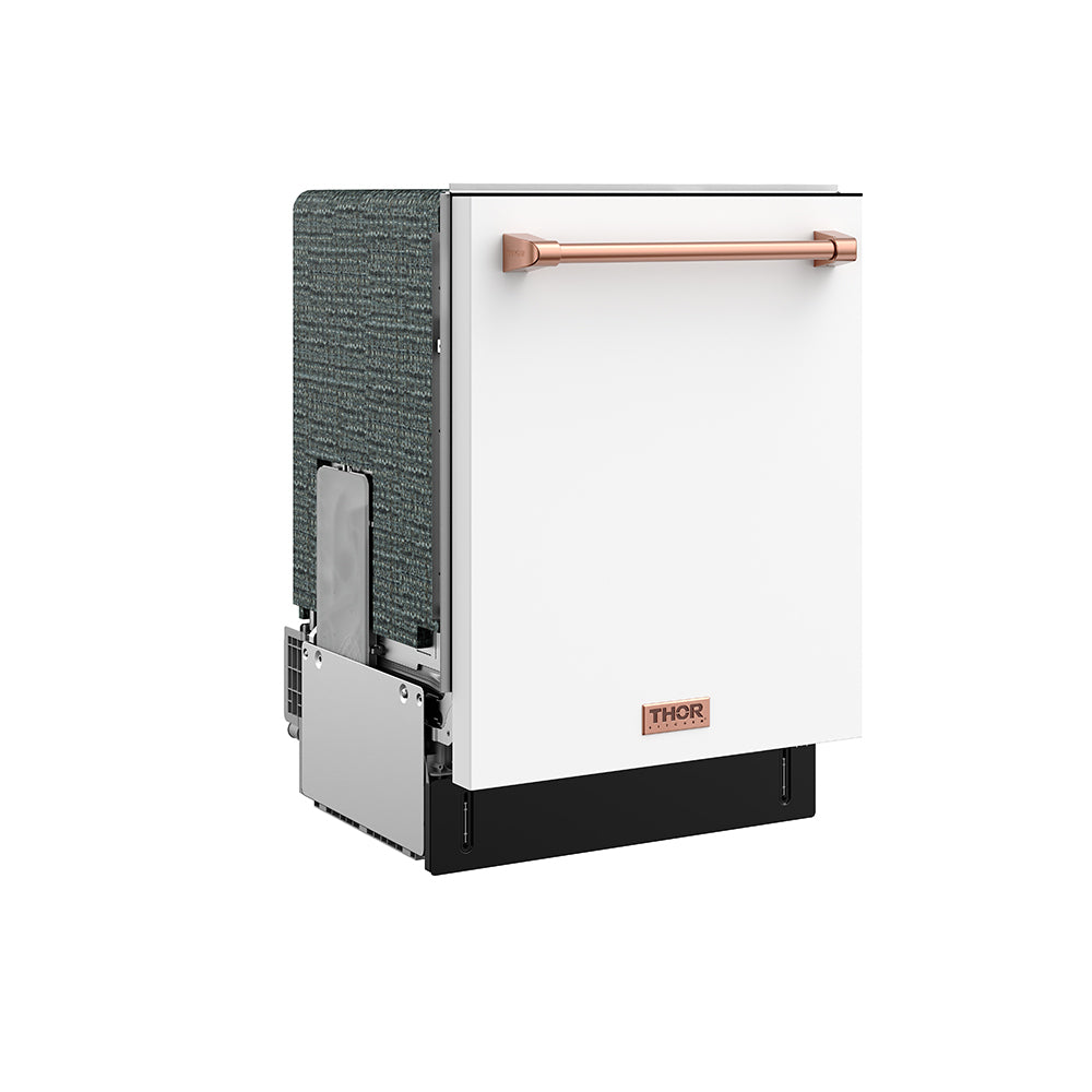 24 Inch Dishwasher in White and Rose Gold | Gordon Ramsay Series