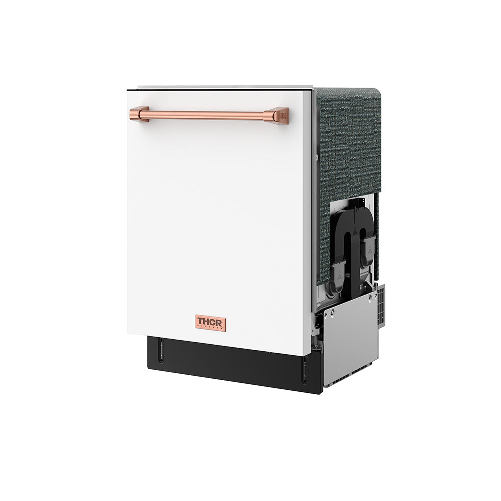 24 Inch Dishwasher in White and Rose Gold | Gordon Ramsay Series