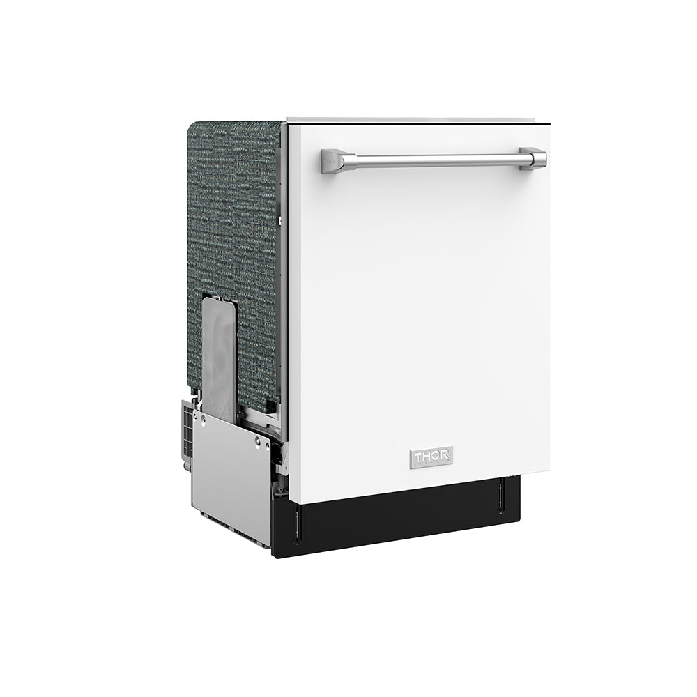24 Inch Dishwasher in White and Staintless Steel | Gordon Ramsay Series