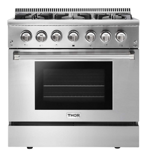 THOR Kitchen 36-Inch Dual Fuel Range - Professional - HRD3606U