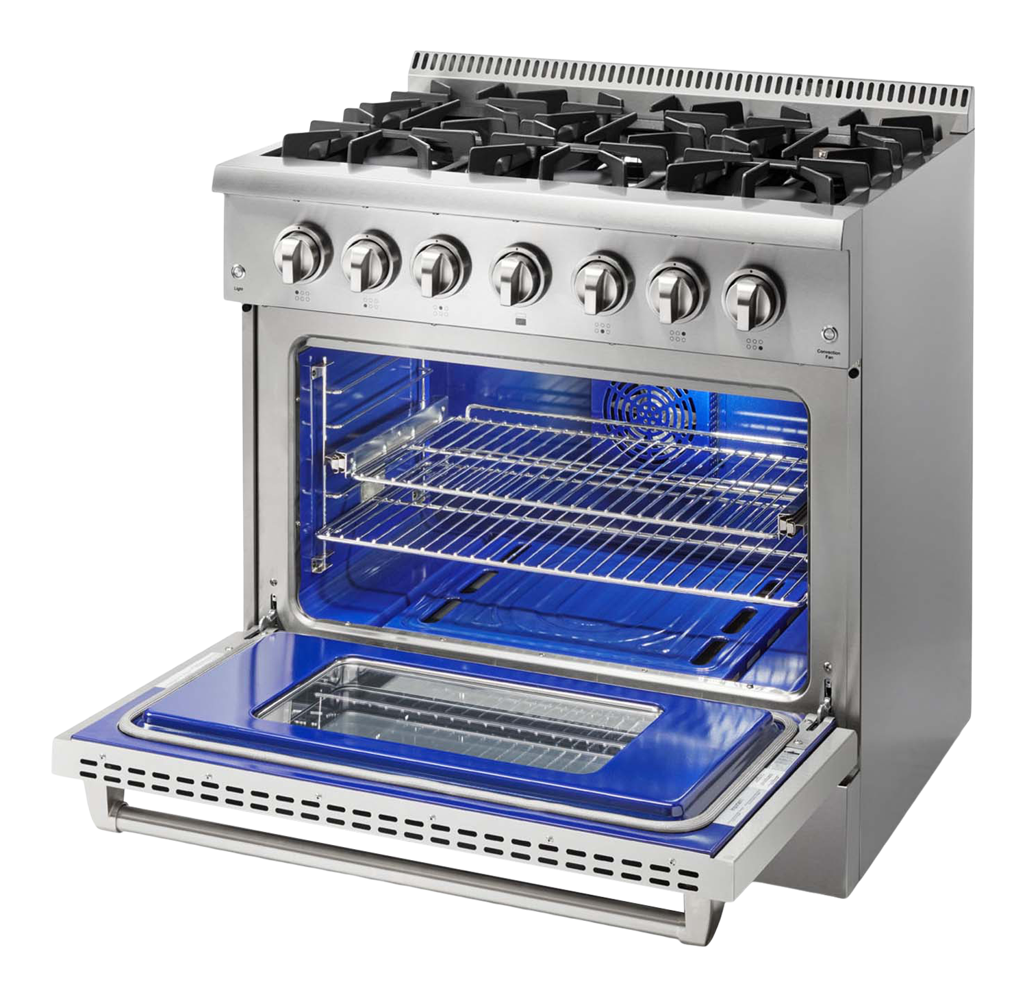 Thor Kitchen 36-Inch Professional Dual Fuel Liquid Propane Range - Model HRD3606ULP-R (Renewed)