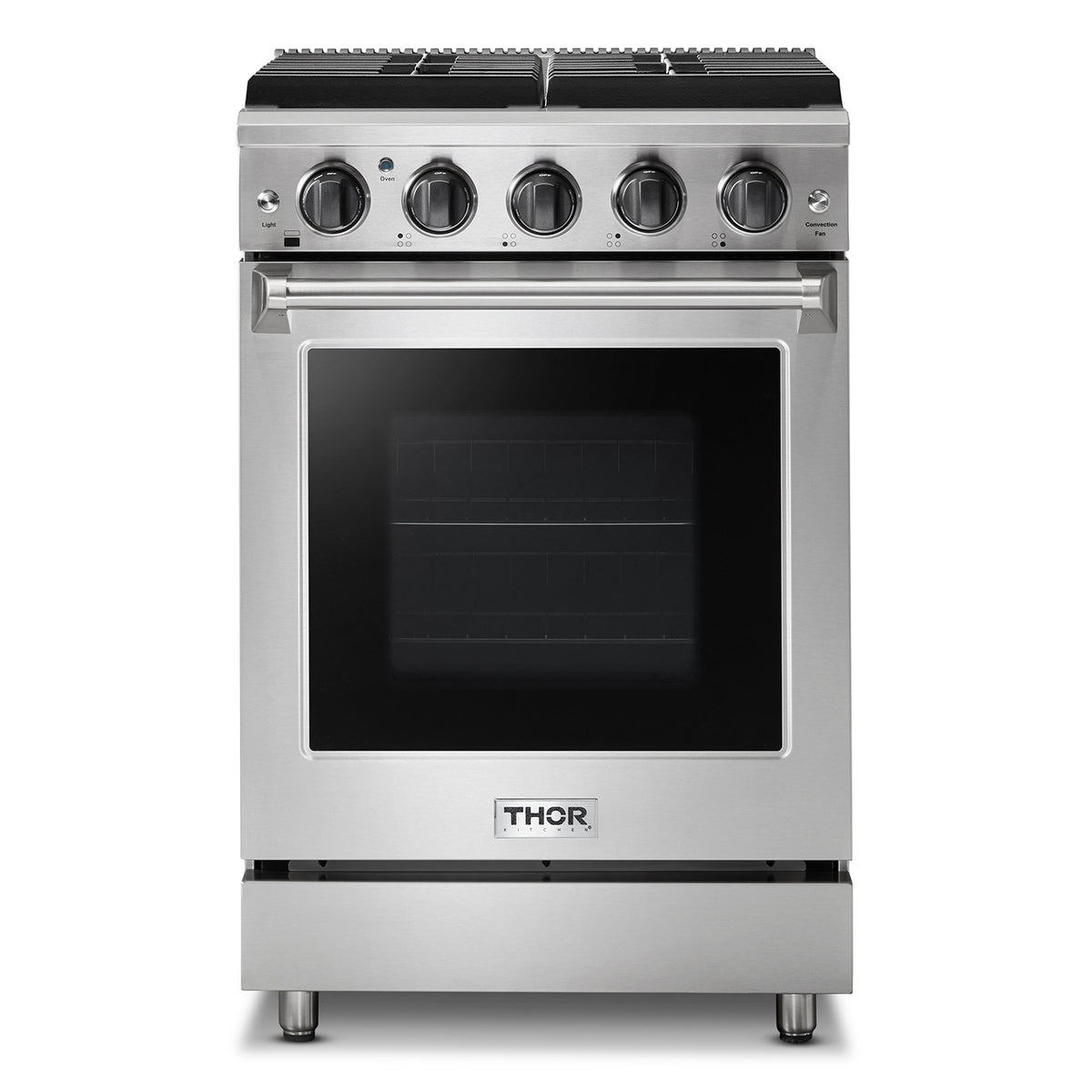 24 Inch 4 Burner Gas Range in Stainless Steel - THOR Kitchen