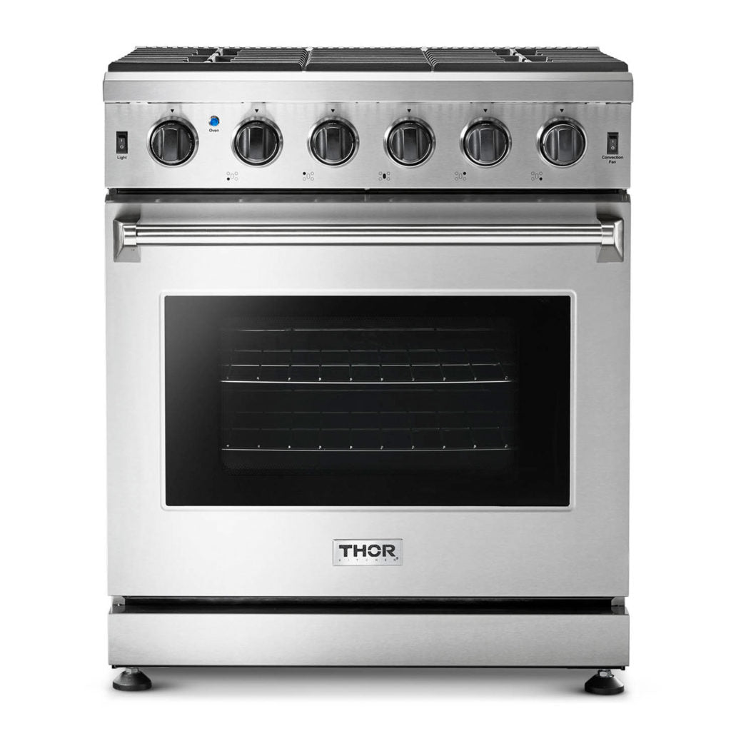 30 Inch Gas Range, 5 Burner Convection Oven – Thor Kitchen