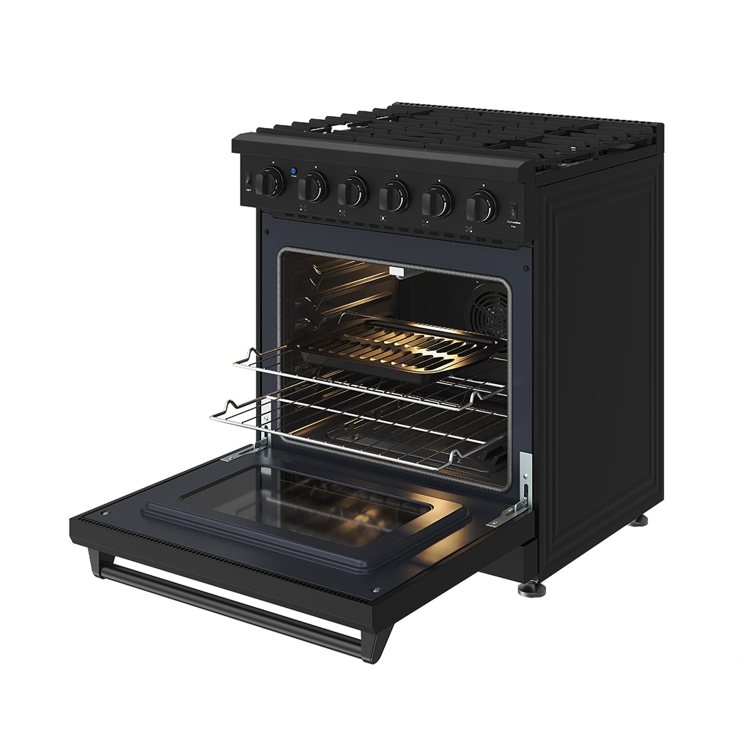 30 Inch Professional Liquid Propane Range in Black