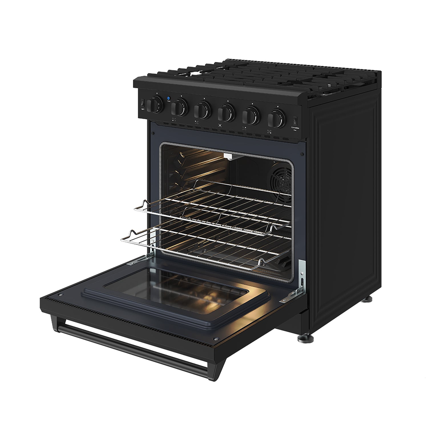30 Inch Professional Liquid Propane Range in Black