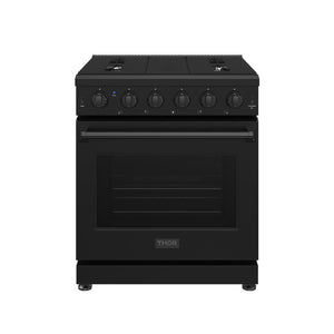 30 Inch Professional Gas Range in Black