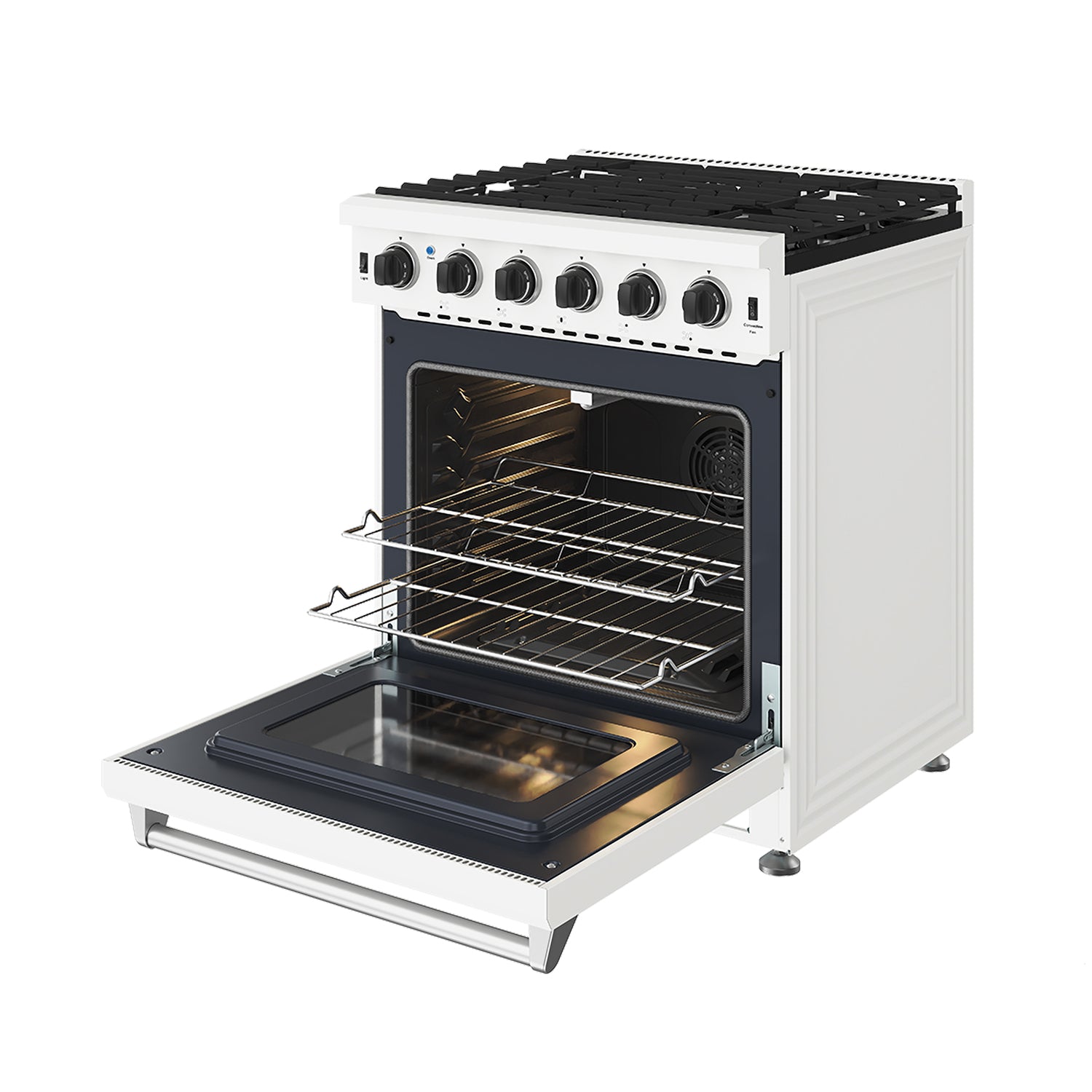 30 Inch Professional Liquid Propane Range in White