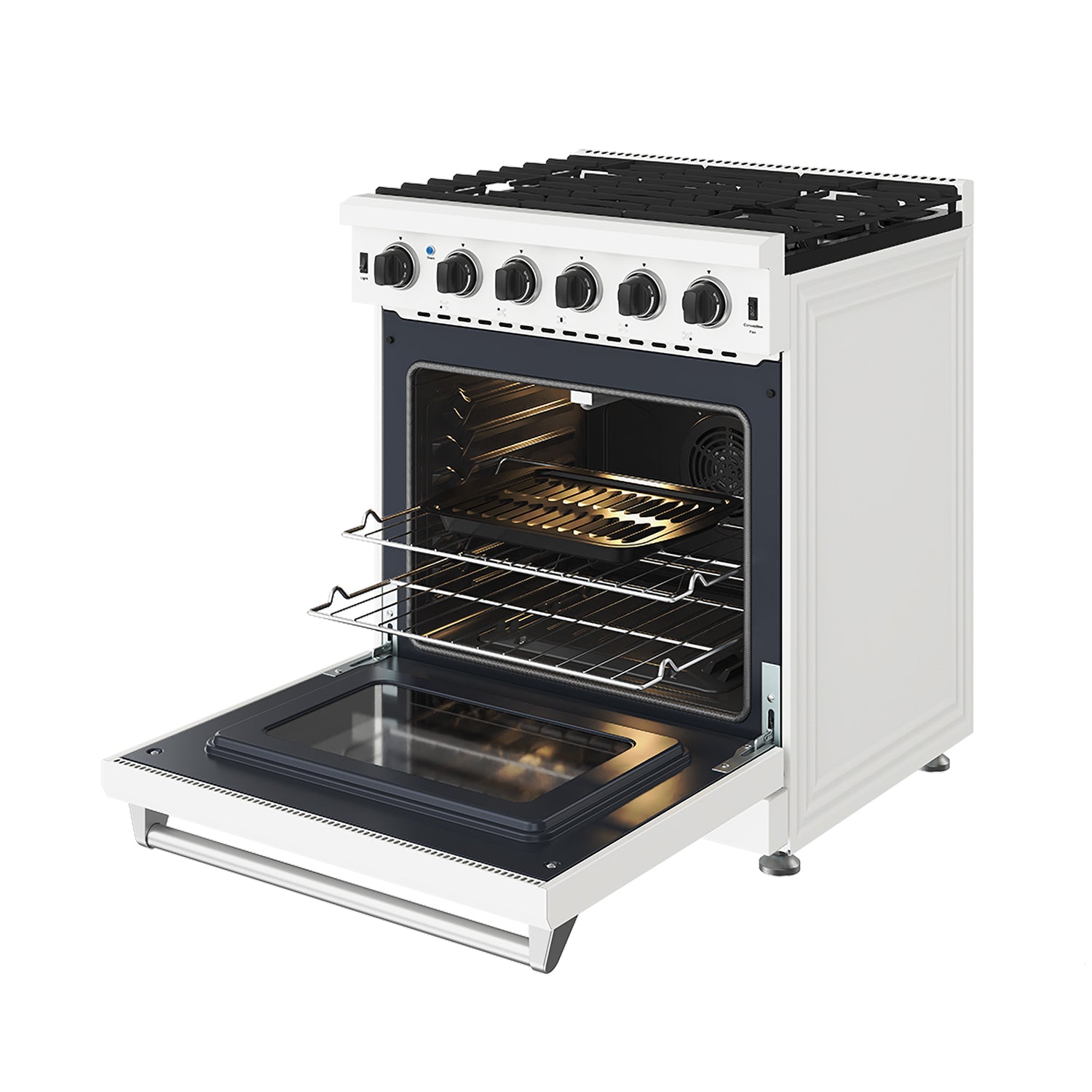 30 Inch Professional Liquid Propane Range in White