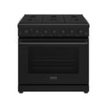 36 Inch Professional Gas Range in Black