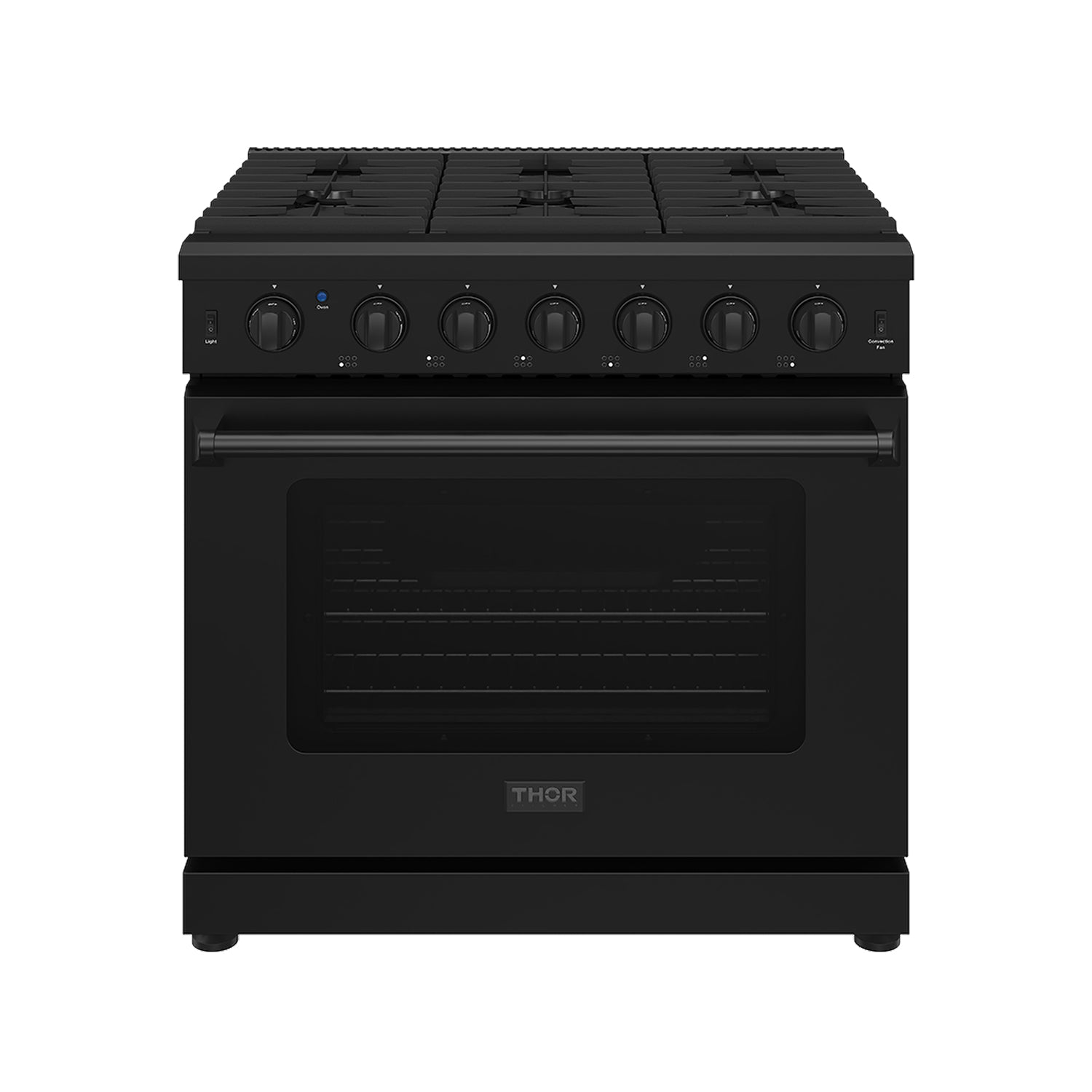 36 Inch Professional Gas Range in Black