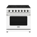 36 Inch Professional Gas Range in White