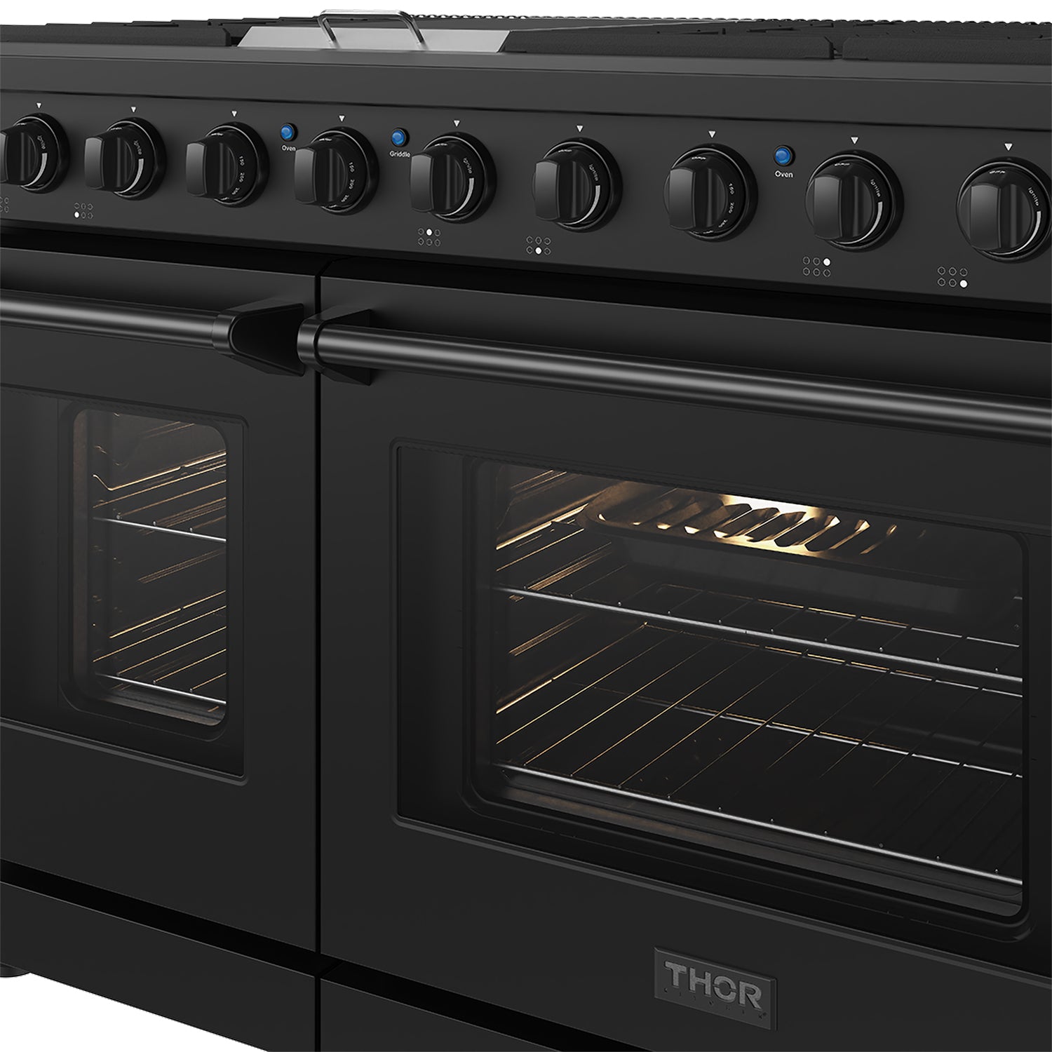 48 Inch Professional Gas Range in Black