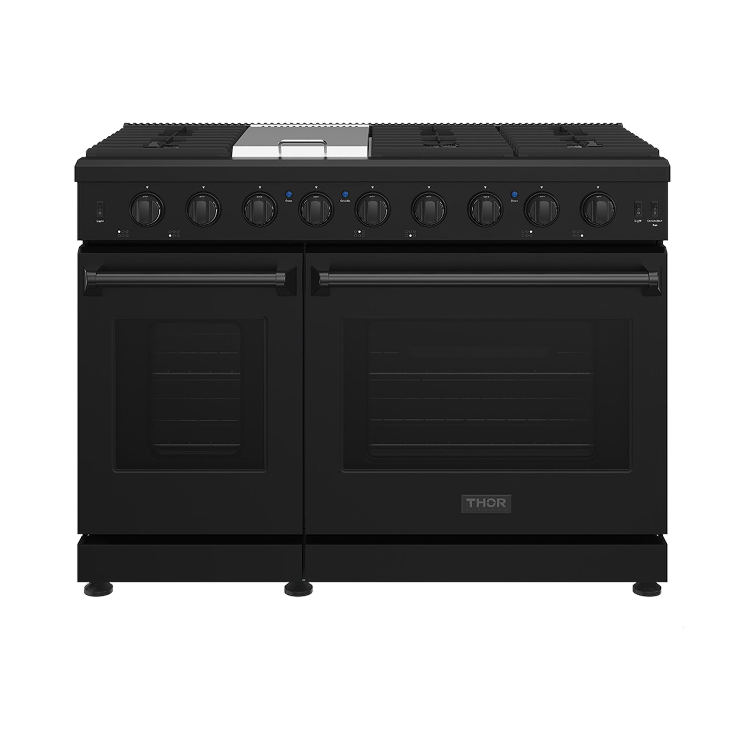 48 Inch Professional Gas Range in Black
