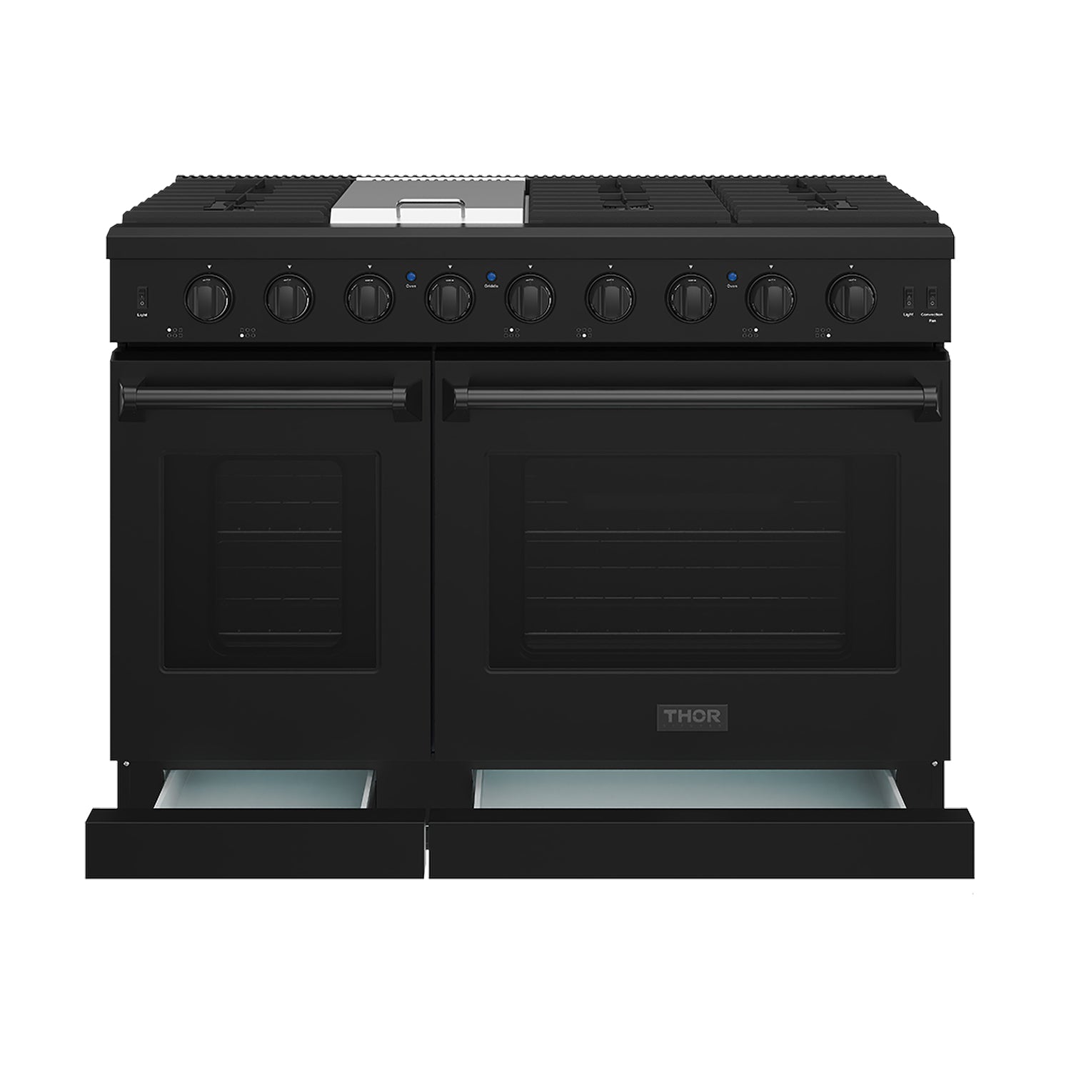 48 Inch Professional Gas Range in Black