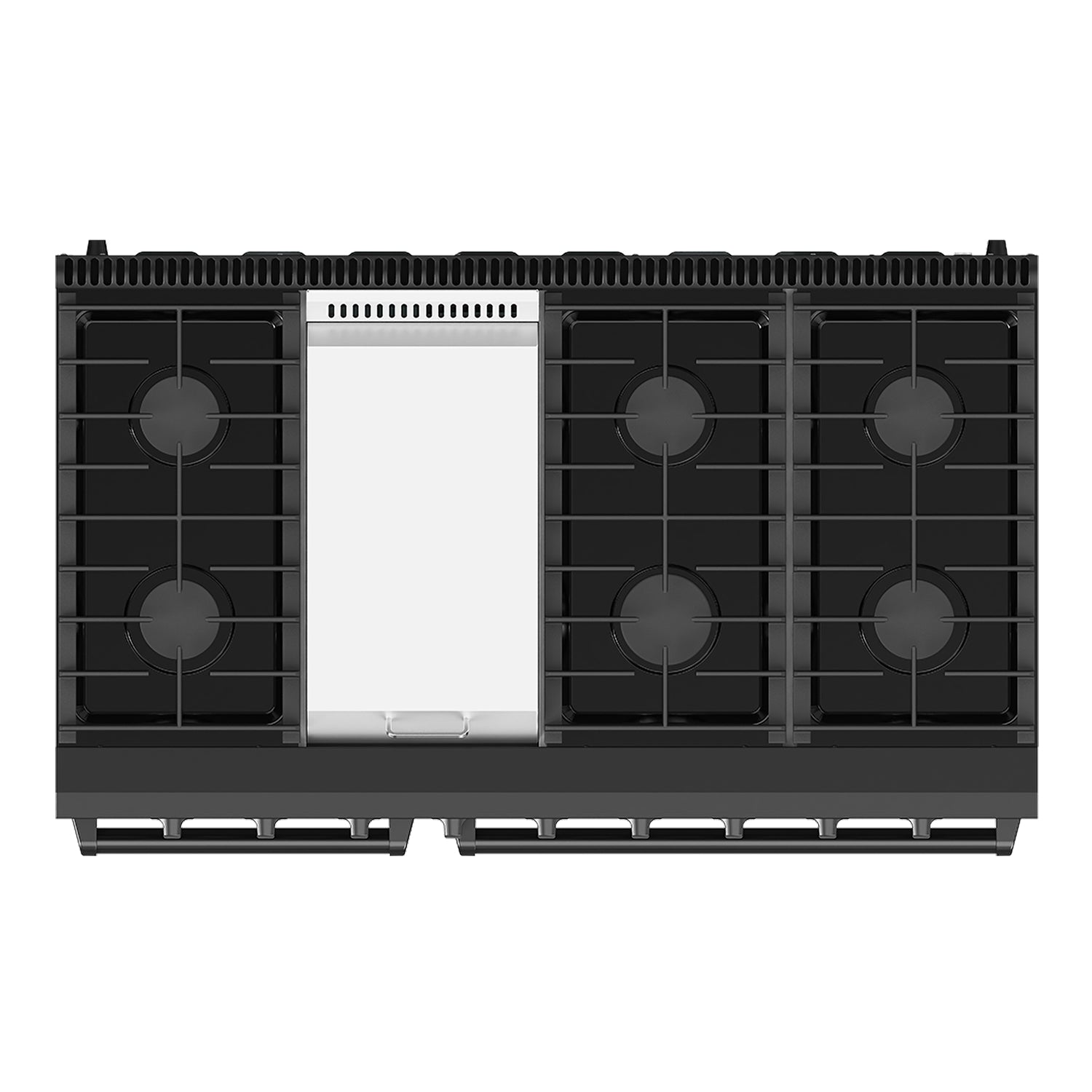 48 Inch Professional Gas Range in Black