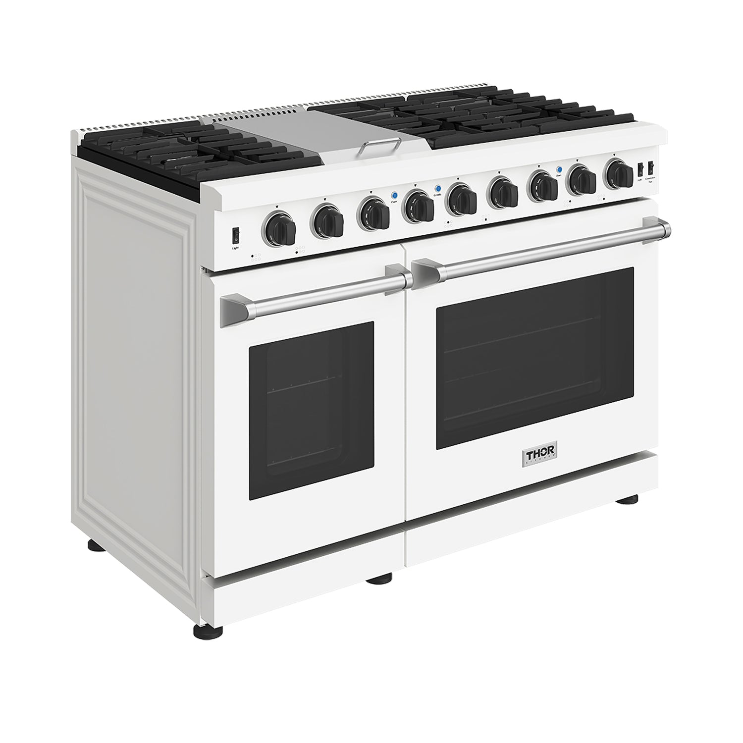 48 Inch Professional Gas Range in White