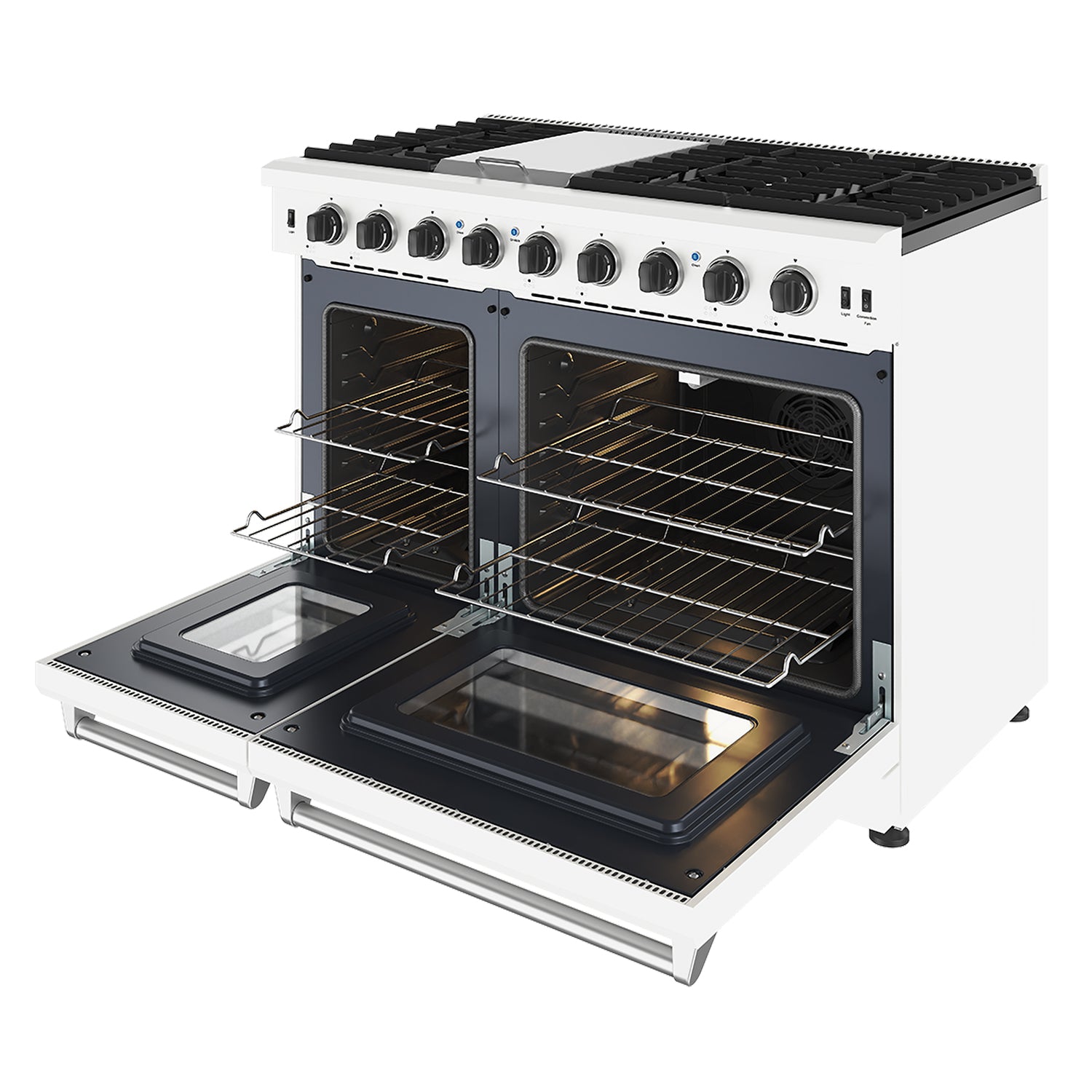 48 Inch Professional Gas Range in White