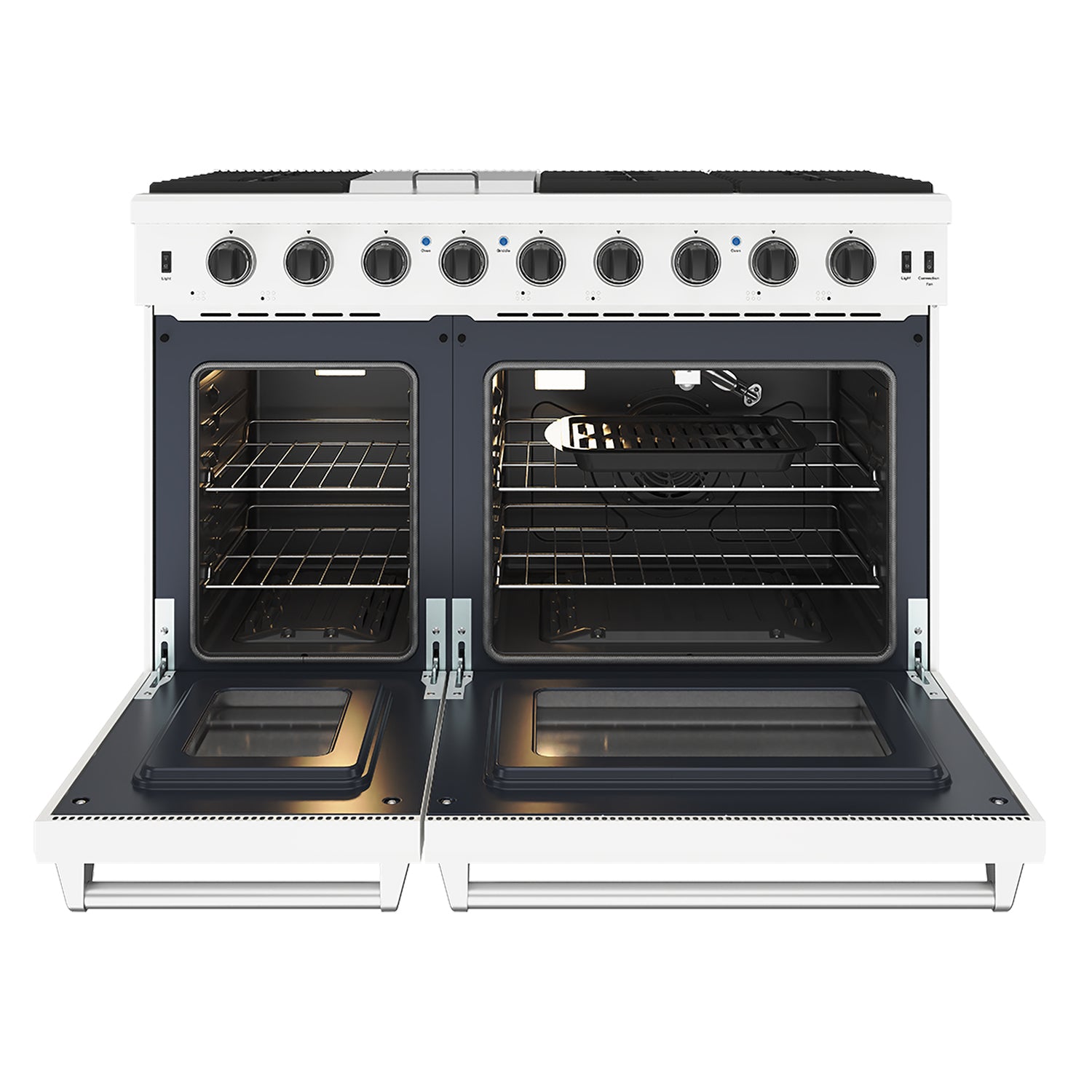 48 Inch Professional Gas Range in White