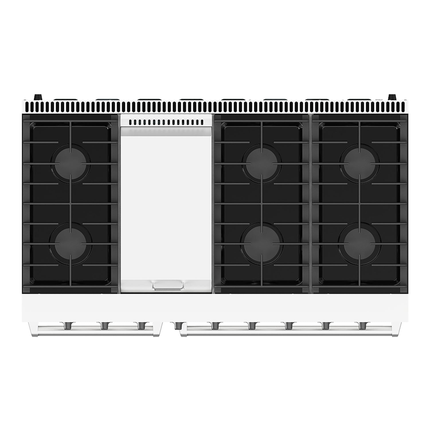 48 Inch Professional Gas Range in White