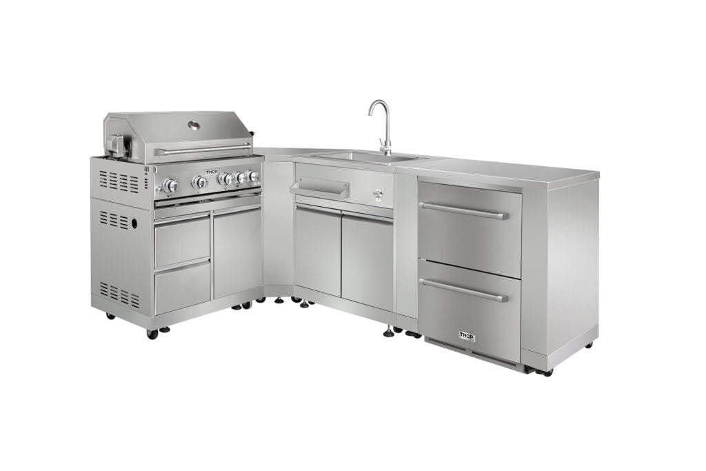 Thor Kitchen Outdoor Kitchen Sink Cabinet in Stainless Steel - Model MK01SS304