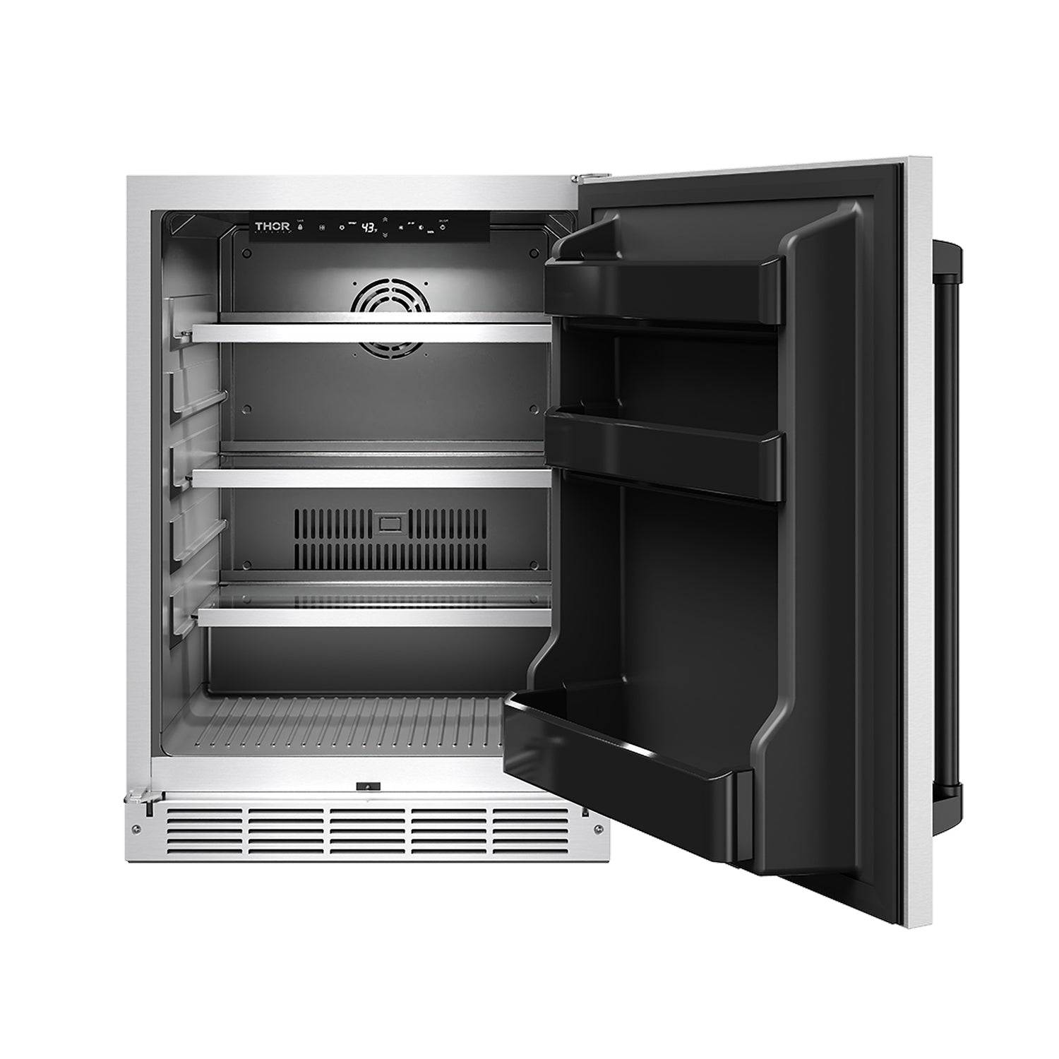 Gordon Ramsay Collection 24 Inch Outdoor Undercounter Beverage Cooler in Stainless Steel/Black