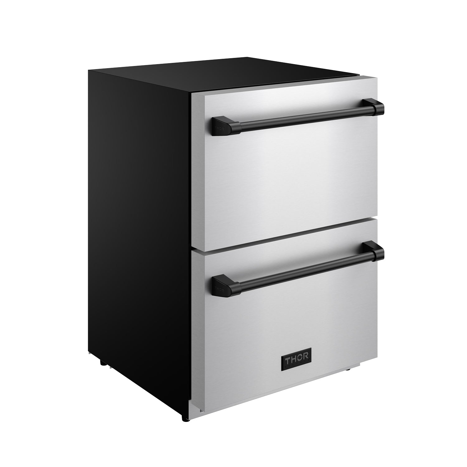 24" Undercounter Built-In or Freestanding Drawer Refrigerator – Stainless Steel/Black | Gordon Ramsay Series