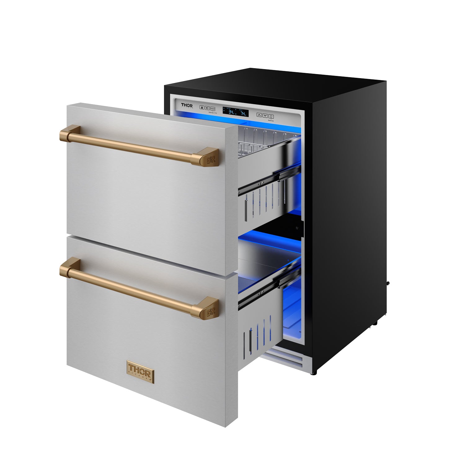 24″ Undercounter Built-In / Freestanding Drawer Freezer – Stainless Steel/Bronze | Gordon Ramsay Series