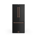 30 Inch 17.5 cu ft French Door Counter Depth Refrigerator with Ice Maker in Black/Rose Gold | Gordon Ramsay Series