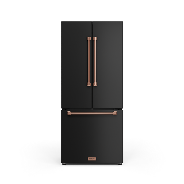 30-Inch Black/Rose Gold Counter Depth French Door Refrigerator